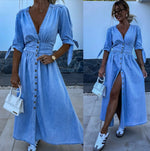 Melissa - Gekleurde Denim Jurk | Lente Sale