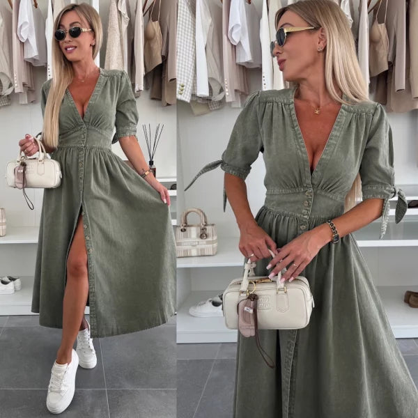 Melissa - Gekleurde Denim Jurk | Lente Sale