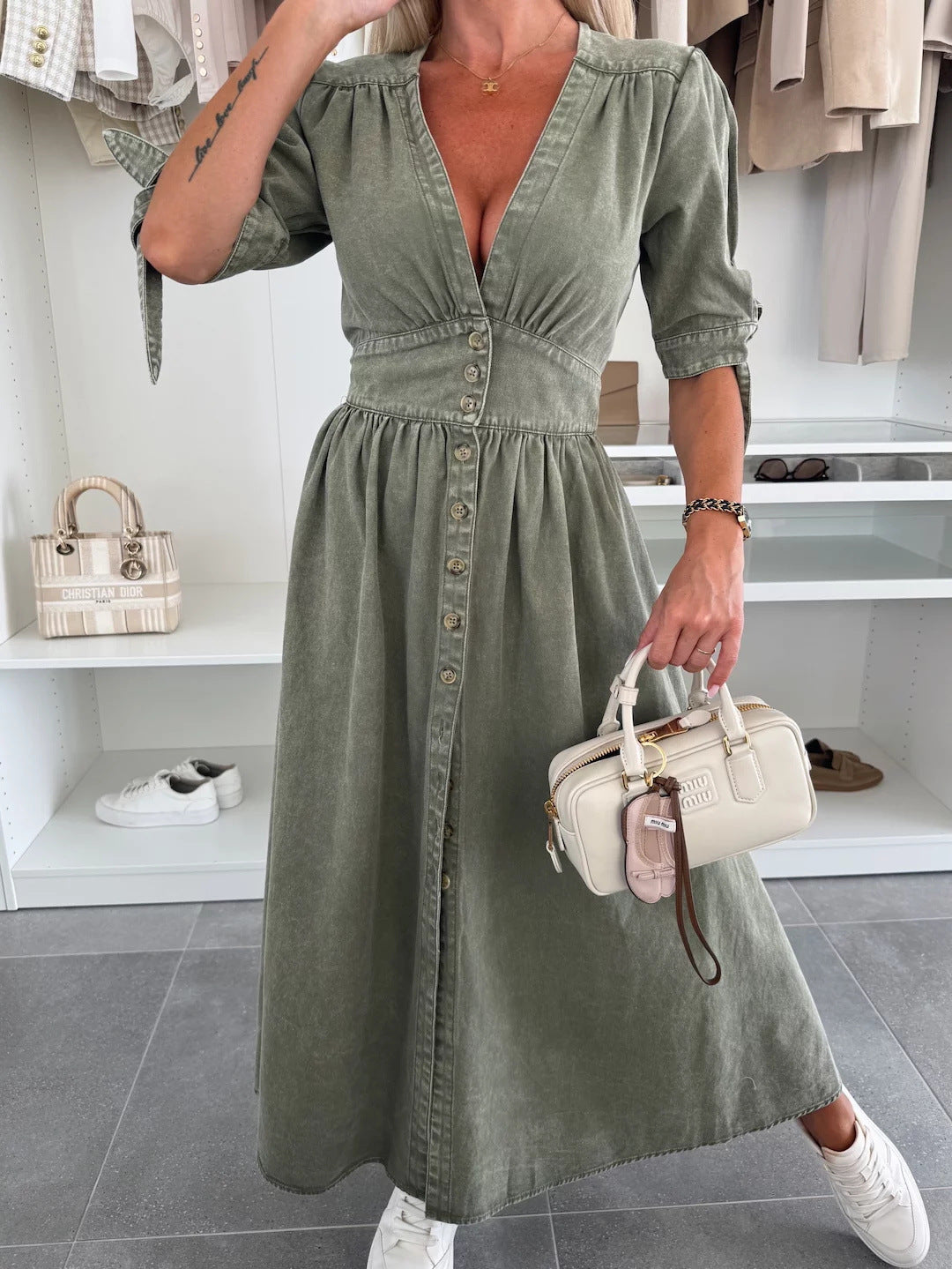 Melissa - Gekleurde Denim Jurk | Lente Sale