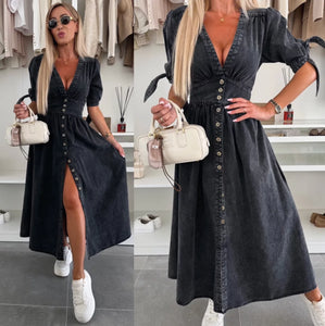 Melissa - Gekleurde Denim Jurk | Lente Sale